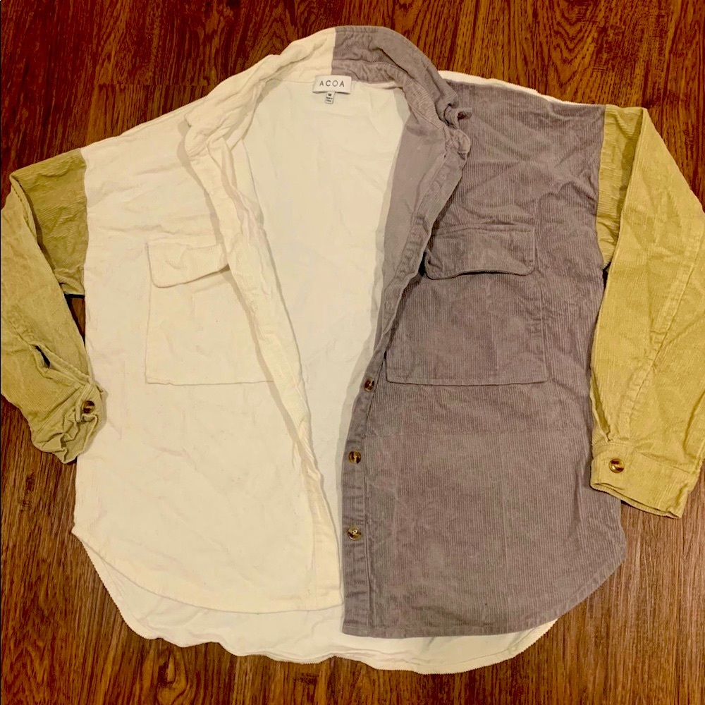Color block shacket